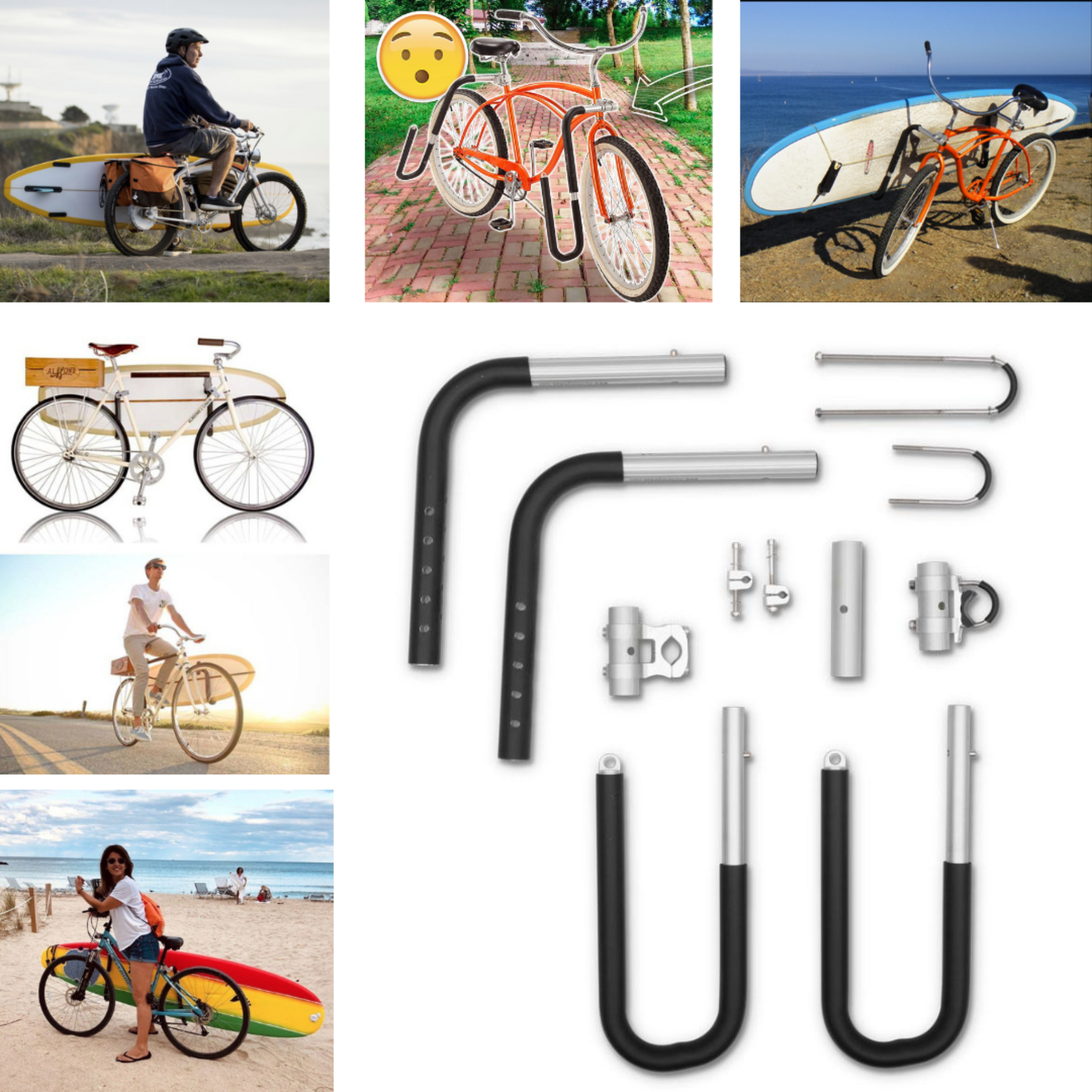 Abby™ Surfboard - SUP Carrier Bicycle or Motorcycle Rack - Abbycart