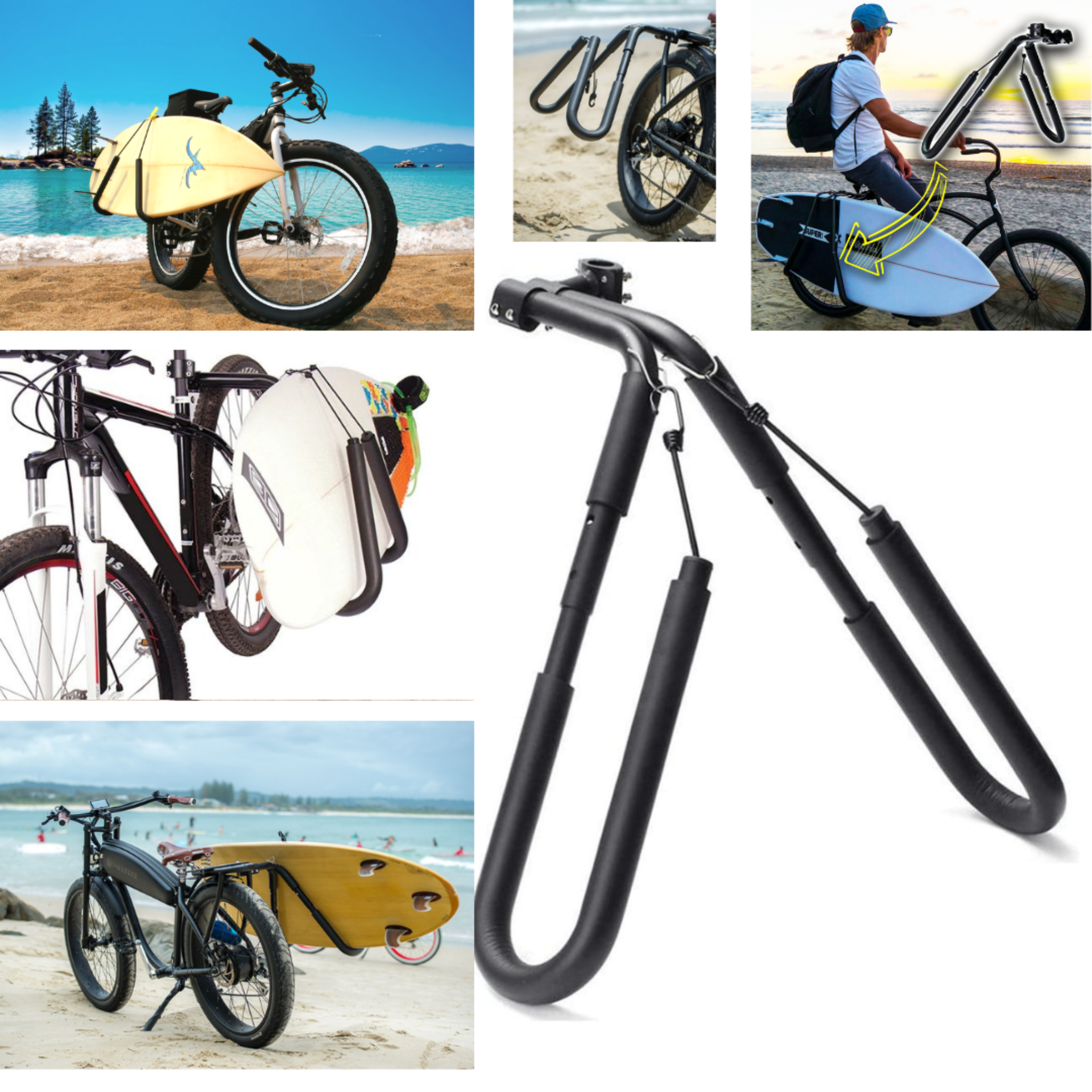 Abby™ Surfboard - SUP Carrier Bicycle or Motorcycle Rack - Abbycart