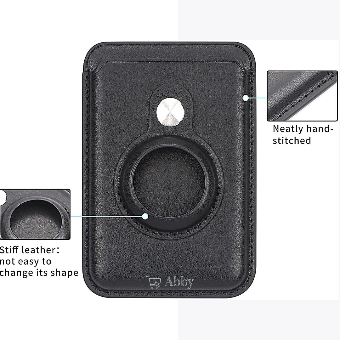 Abby's™ AirTag Magsafe Wallet, Magnetic iPhone leather case with Card holder, for iPhone 13, 12 Pro max - Abbycart