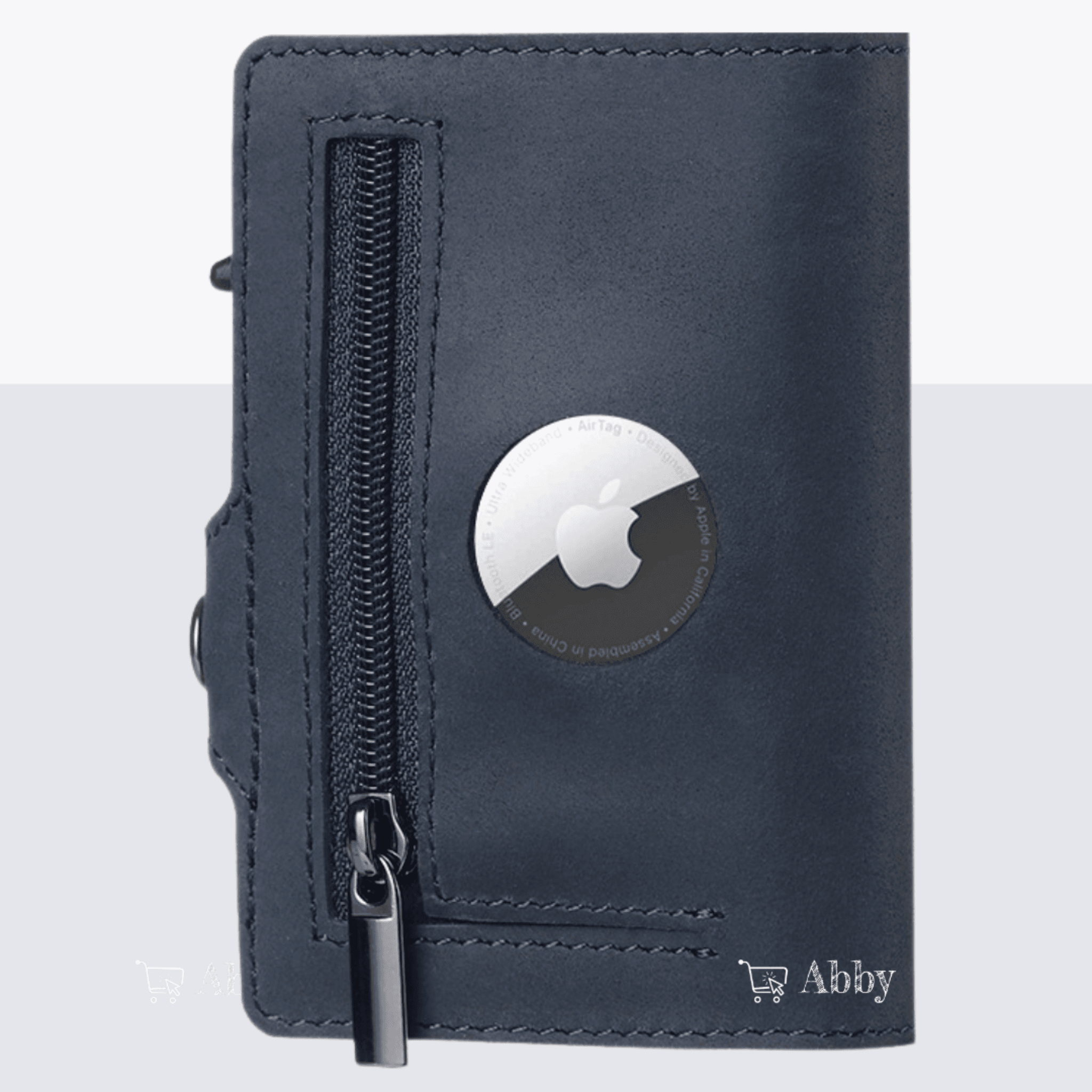 Abby's™ AirTag Trackable Leather Wallet with Apple AirTag Holder Case - RFID Blocking and Protection - Abbycart