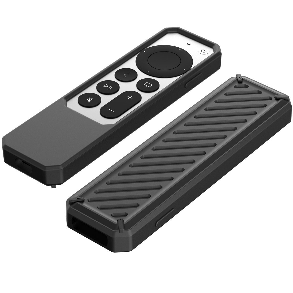 Abby's™ Anti-Lost Case for AirTag, Siri Apple TV 4K HD Remote Control (2nd Gen - 2021) - Black - Abbycart