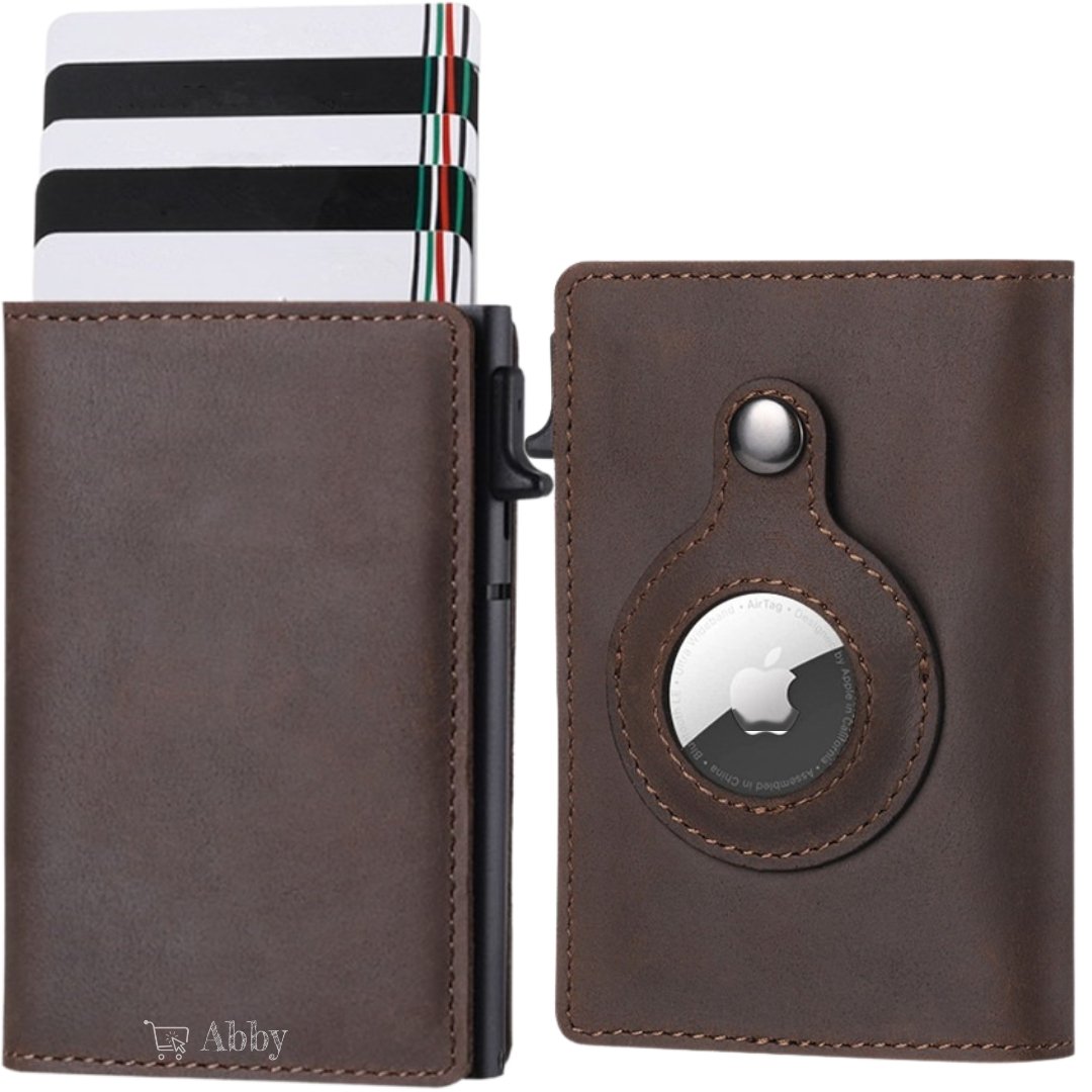 TagLock NEW AirTag Wallet with RFID Blocking Technology Protection -  Genuine Leather Slim Wallet for Apple Airtags Tracker - Smart Trackable  Wallet