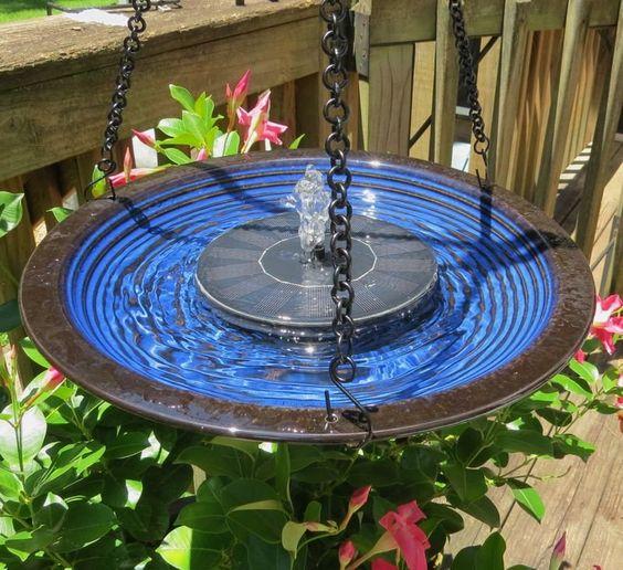 Abby's™ Solar Powered Bird Bath Water Fountain Pump - With LED Lights - Abbycart