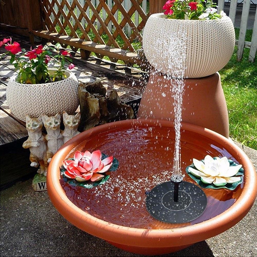 Abby's™ Solar Powered Bird Bath Water Fountain Pump - With LED Lights - Abbycart