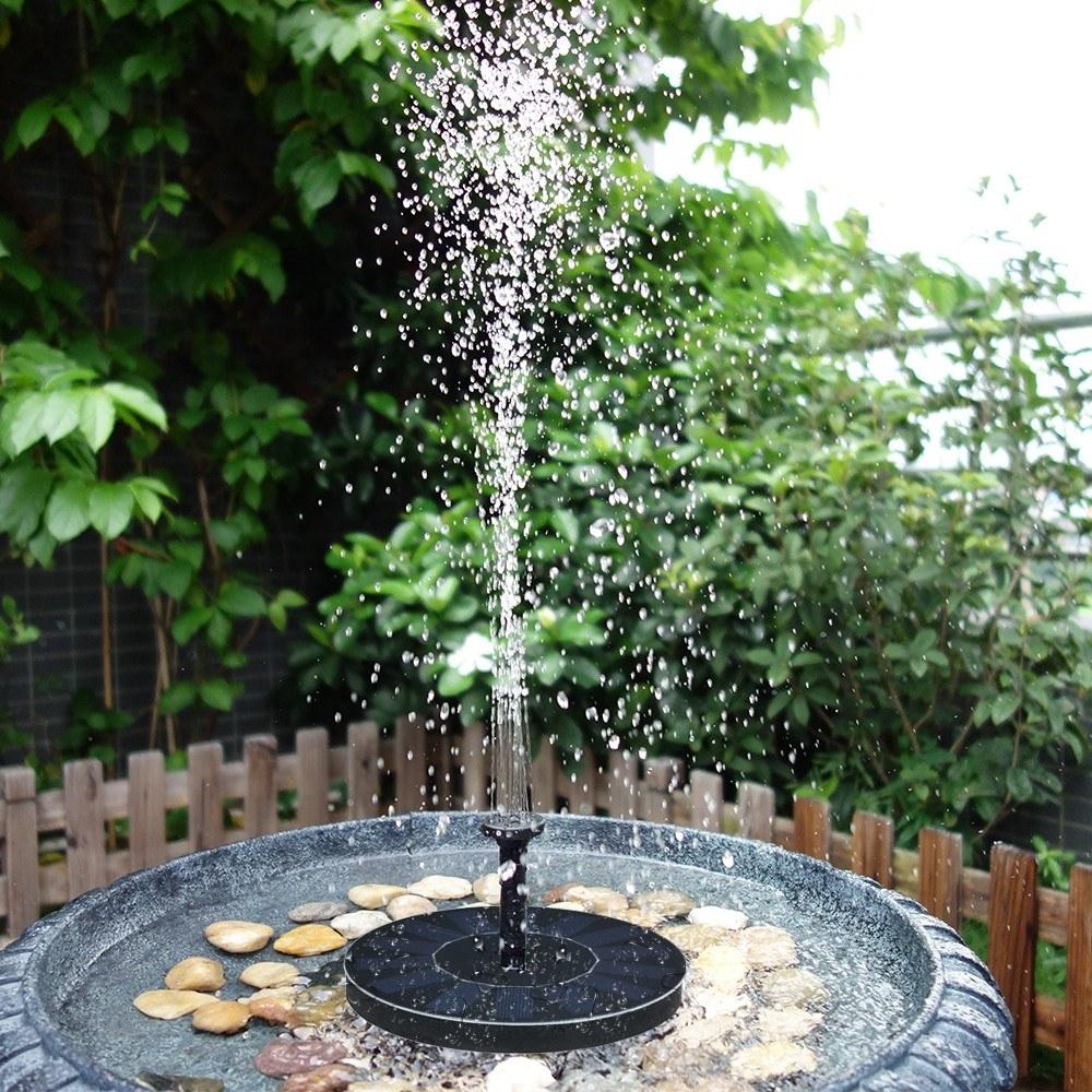 Abby's™ Solar Powered Bird Bath Water Fountain Pump - With LED Lights - Abbycart