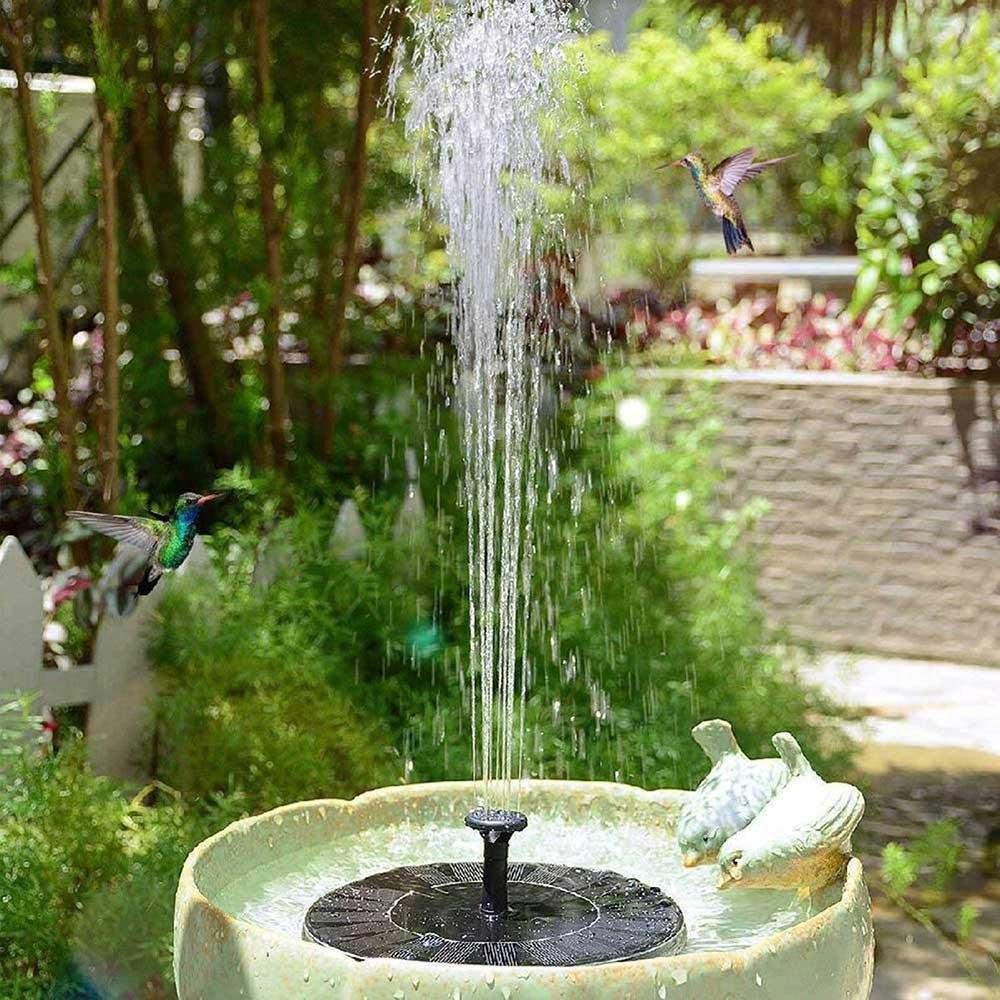 Abby's™ Solar Powered Bird Bath Water Fountain Pump - With LED Lights - Abbycart