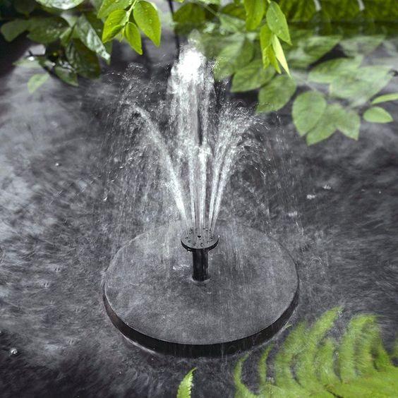 Abby's™ Solar Powered Bird Bath Water Fountain Pump - With LED Lights - Abbycart