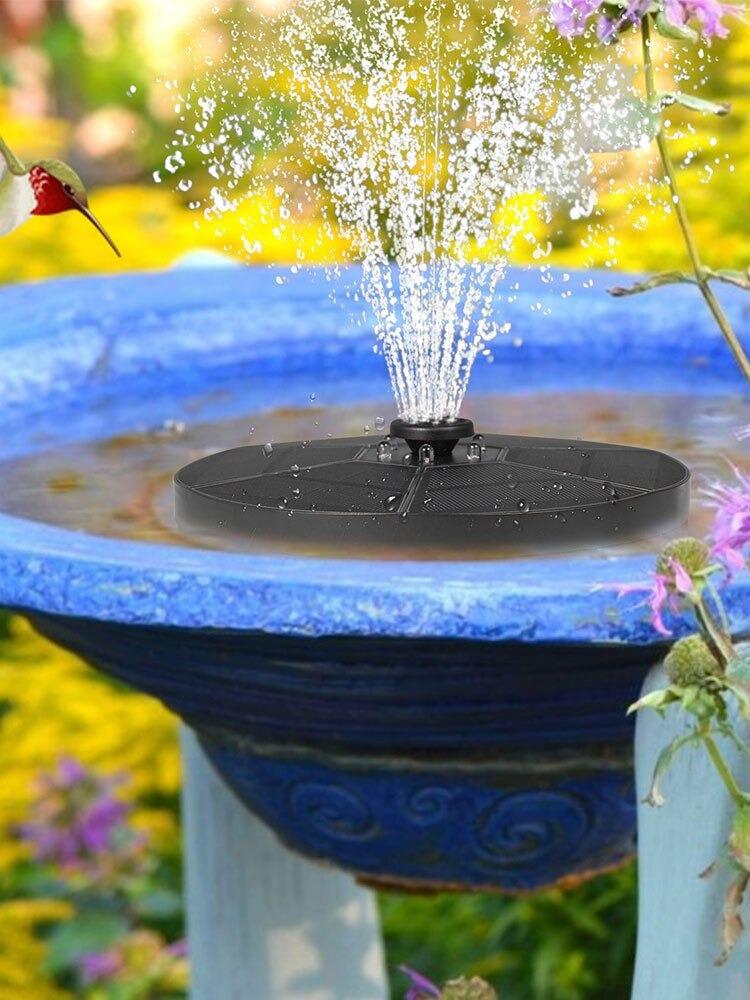 Abby's™ Solar Powered Bird Bath Water Fountain Pump - With LED Lights - Abbycart