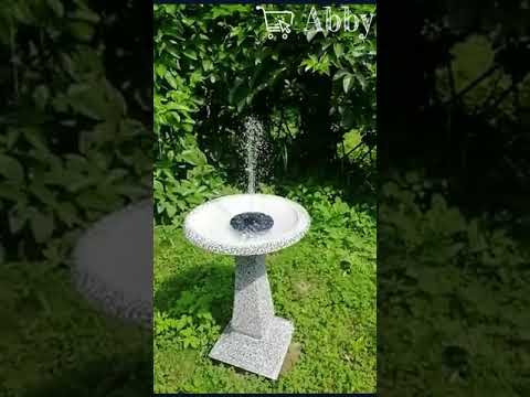 Abby's™ Solar Powered Bird Bath Water Fountain Pump - With LED Lights